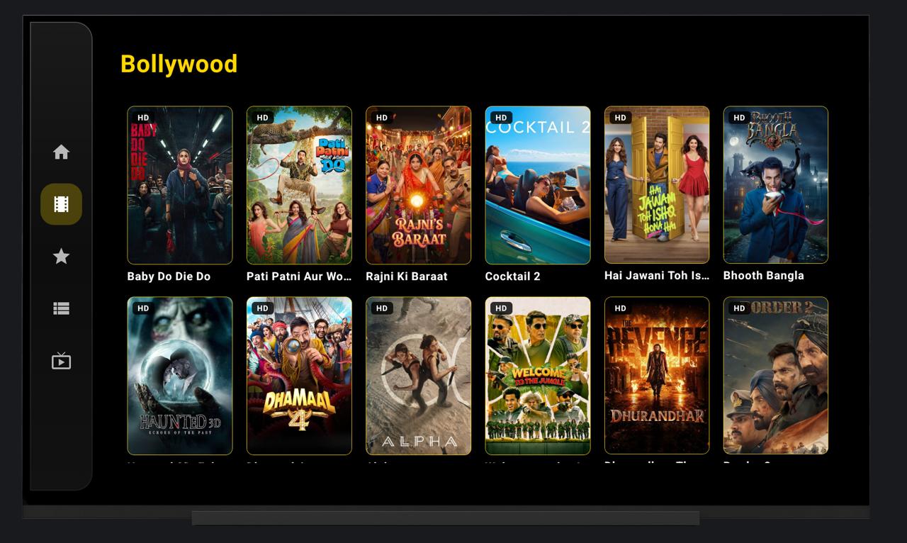 Pikashow Bollywood grid